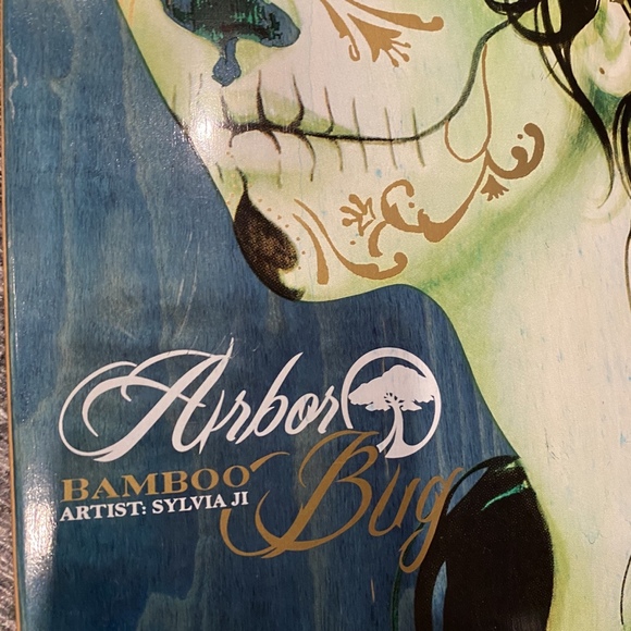 VNT Arbor Sylvia Ji  Bamboo Bug Art Skateboard~Sugar Skull Street Art Design - Picture 9 of 12